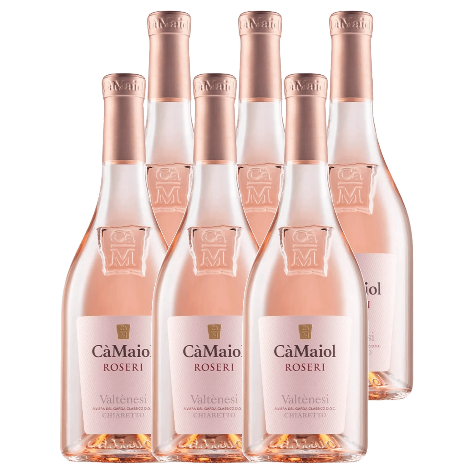 6er Sparpaket Roseri Chiaretto Riviera del Garda Classico Valtenesi DOP von Cà Maiol, sechs Roséweinflaschen