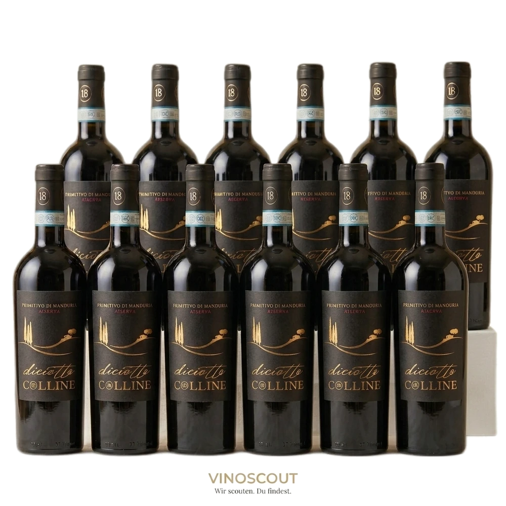 Value pack 12× Diciotto Colline Primitivo di Manduria Riserva DOC