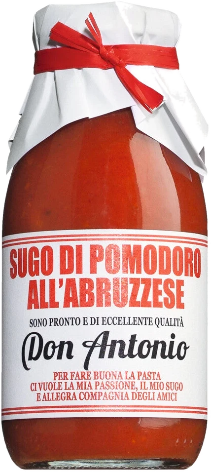 Glas Sugo all'Abruzzese mit Tomaten und Paprika, cremige italienische Sauce aus den Abruzzen
