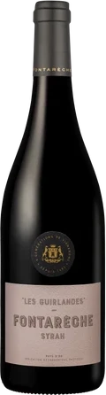 Chateau Fontarèche Syrah The Guirlandes, red wine bottle with label