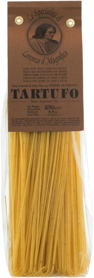 Tagliolini mit Sommertrüffel aus der Toskana, handwerklich aus Hartweizengrieß und frischen Eiern hergestellt.