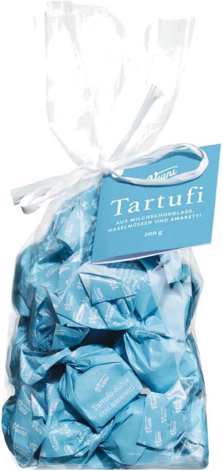 Dark chocolate truffles with amaretti, dusted with cocoa, 14 pieces in a bag – Tartufi dolci con amaretti