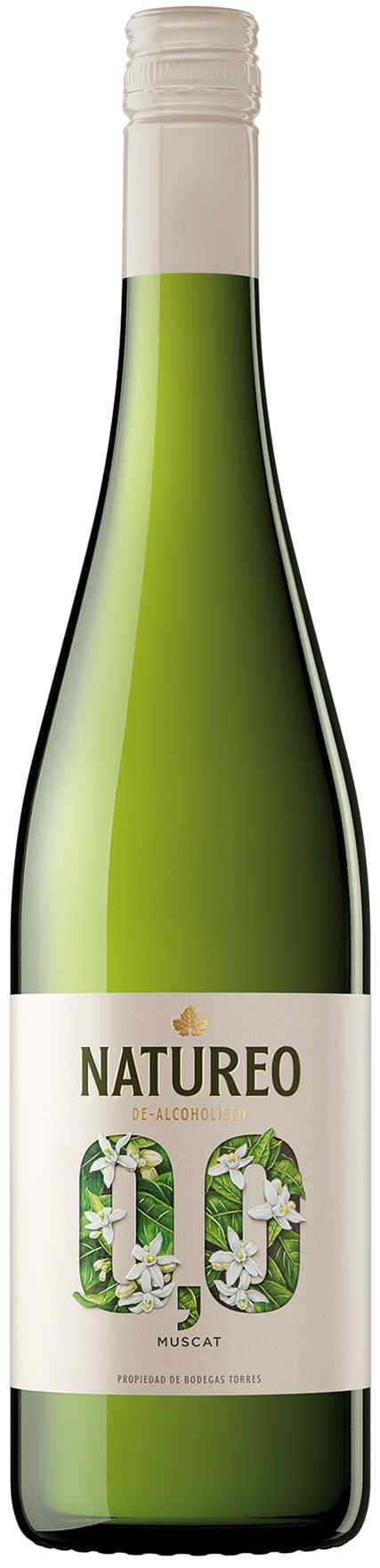 Torres Natureo Free Blanco alkoholfreier Weißwein, helles Strohgelb, Flasche mit grünem Etikett