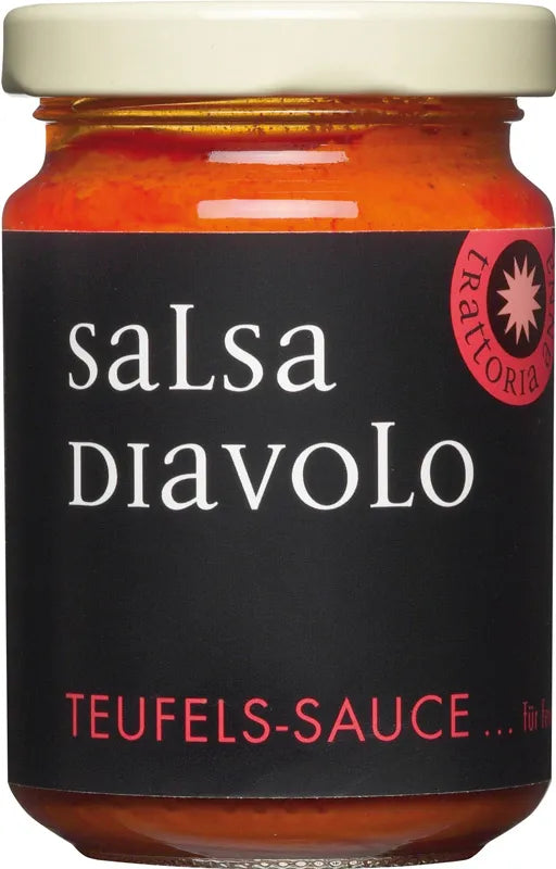 Trattoria Anna Salsa Diavolo 130g – spicy Italian chili sauce in a glass jar with a red label