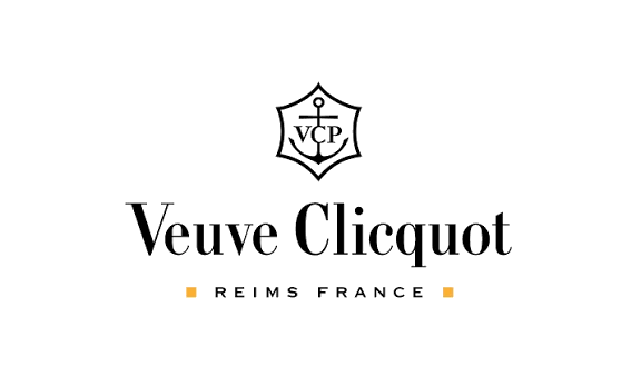 Logo von Veuve Clicquot Ponsardin mit charakteristisch gelbem Design