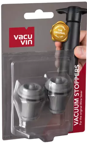 Vacu Vin Weinflaschen-Stopper aus Kunststoff, wiederverwendbar, für Vakuum-Weinaufbewahrung