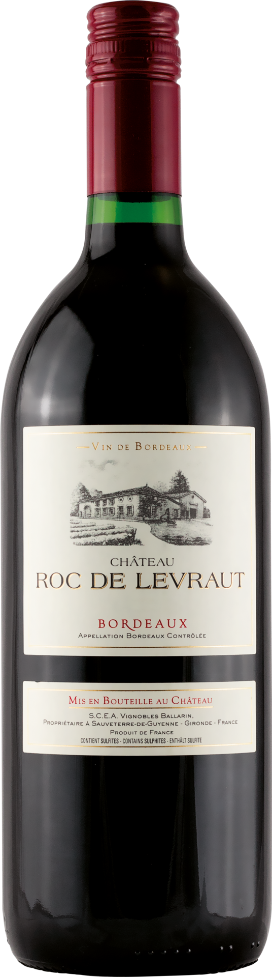 Vignobles Ballarin Château Roc de Levraut Bordeaux Liter