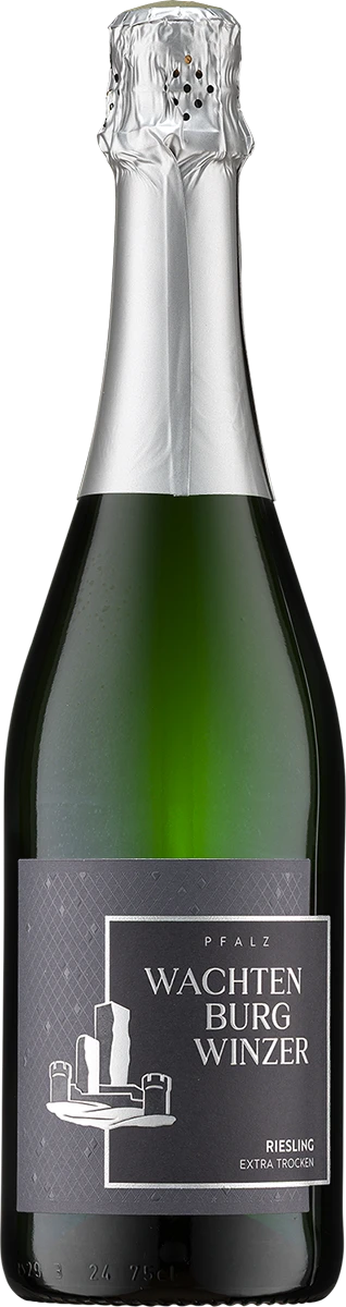 Wachtenburg Winzer Wachenheim Riesling Sekt extra trocken – feinperliger Pfalz-Sekt aus Riesling in einer Sektflasche