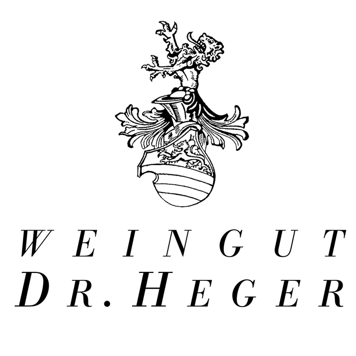 Logo des Weinguts Dr. Heger aus dem Kaiserstuhl, gegründet 1935, heute in dritter Generation geführt.