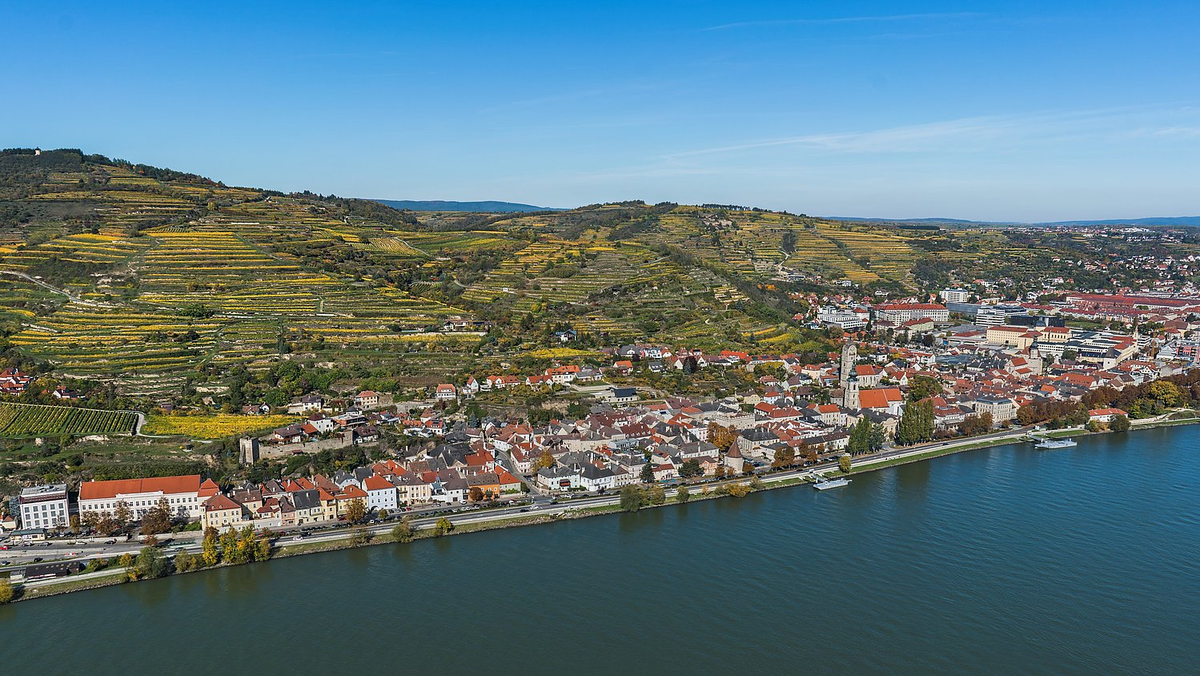 Logo und Banner der Winzer Krems eG, österreichische Winzergenossenschaft aus Krems an der Donau.