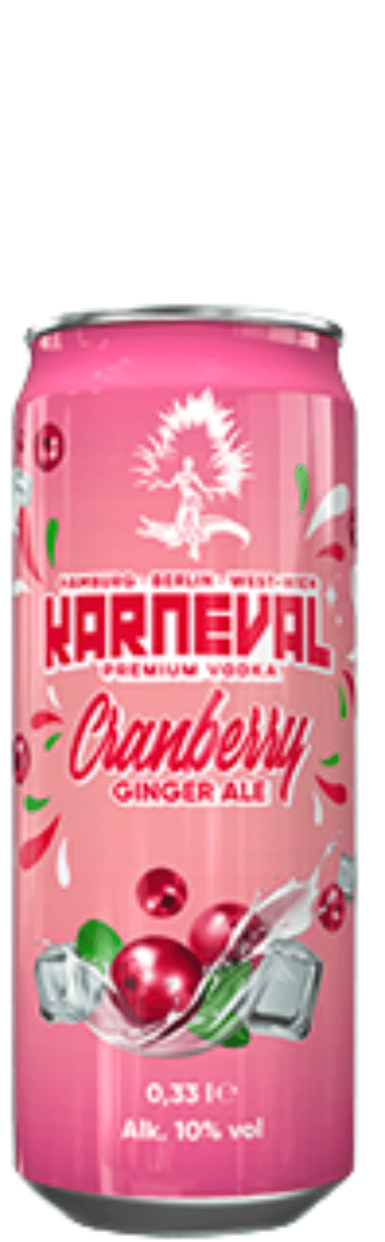 Karneval Vodka Cranberry Ginger Ale Mix 0,33 l Dose