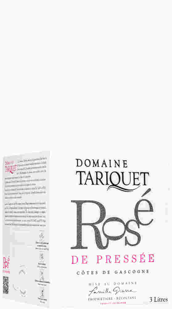 Domaine Tariquet Rosé de Pressée 3 Liter Bag in Box