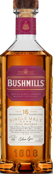 Bushmills 16 Jahre Single Malt Irish Whiskey 40% vol.