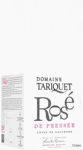Domaine Tariquet Rosé de Pressée 3 Liter Bag in Box - Jahrgang: 2020